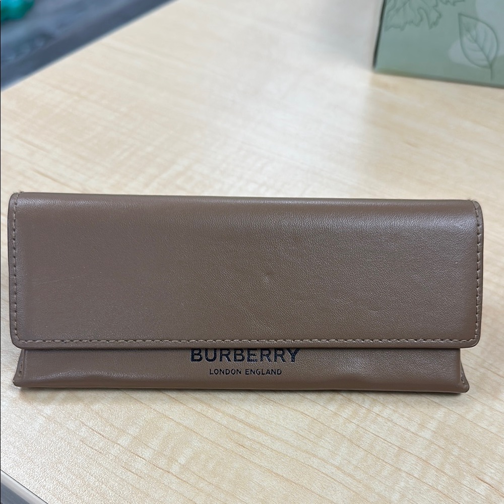 Burberry Brown Leather eyeglass case